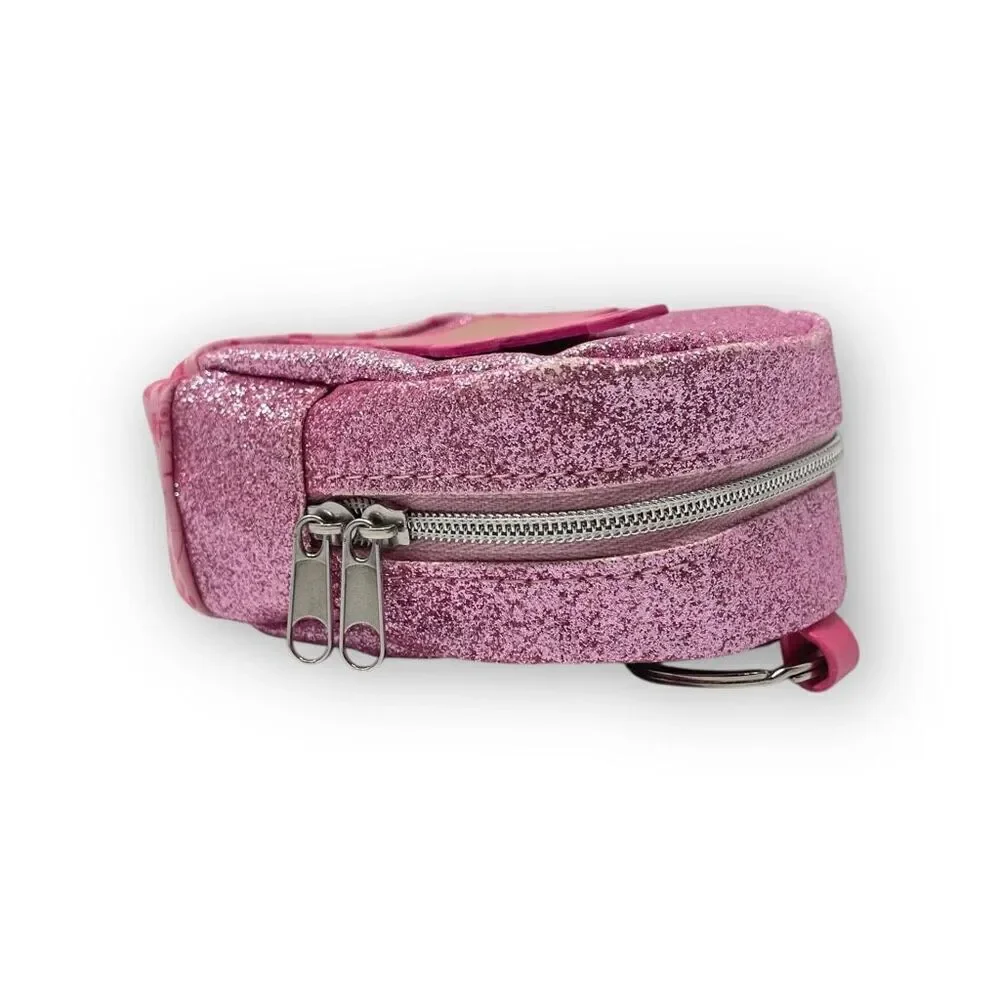 Disney Parks Mini Tiny Backpack Coin Purse Bag Cinderella Castle Pink Glitter